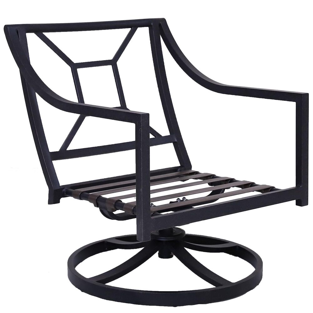 Gathercraft Charlotte Club Swivel Rocker w/ Cushion in Splendor Denim, , large