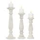 Maple and Jade 12", 15", 18" Decorative Candle Holder in White (Set of 3), , large