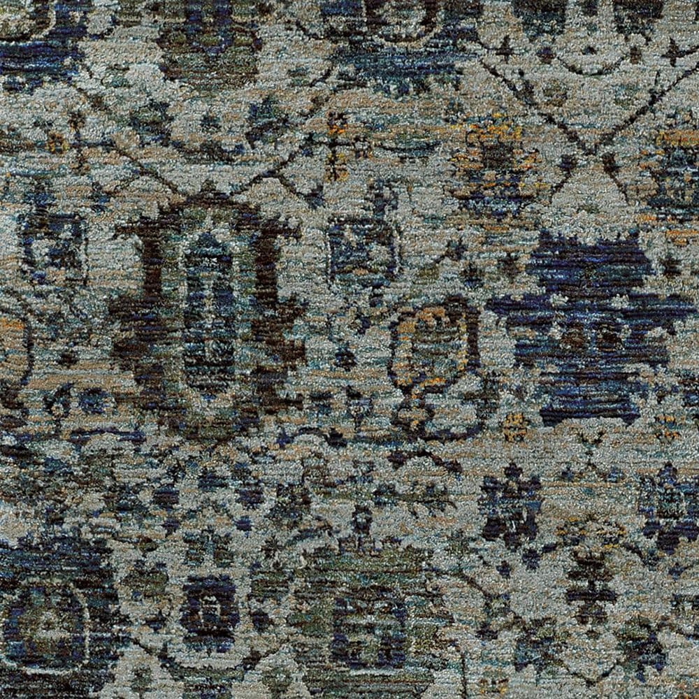 Oriental Weavers Andorra 7120A 2&#39;3&quot; x 8&#39; Blue Runner, , large