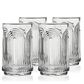 True Brands Deco Beau Crystal Highball Glasses in Clear (Set of 4), , large