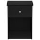 HOMLUX 1-Drawer Modern Nightstand with Knob Handle in Black Oak, , large