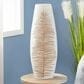 Maple and Jade Polystone Leaf Decorative Vase in Matte White, Terracotta and Brown, , large