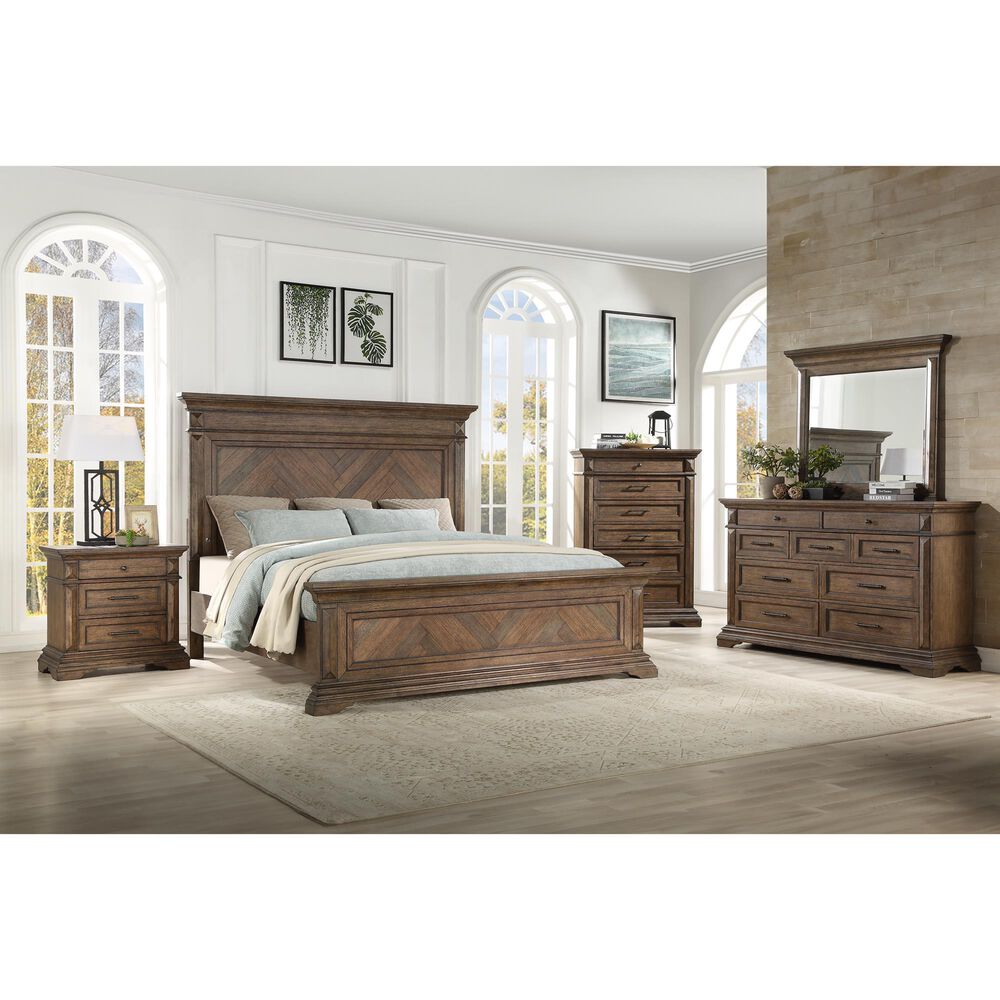 New Heritage Design Mar Vista Dresser Mirror in Rich Walnut, , large
