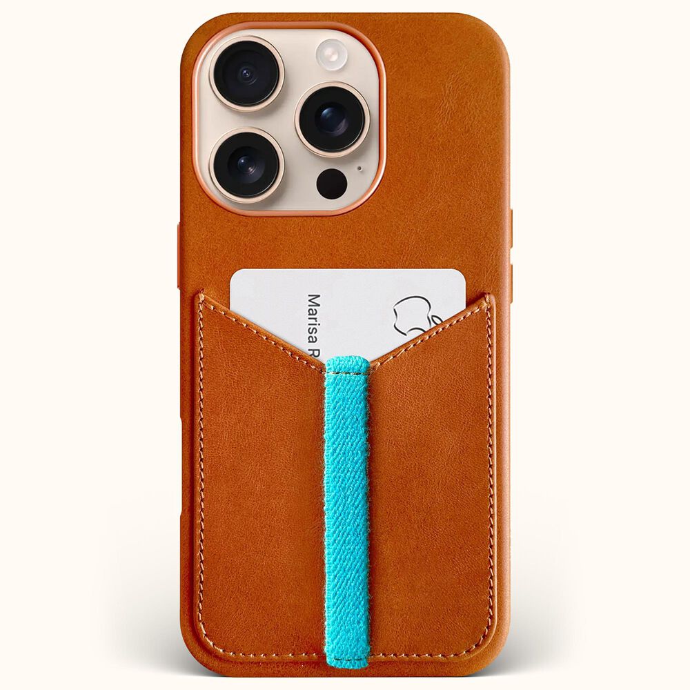 Bluebonnet Cases Leather Wallet Case for iPhone 16 Pro Max in Saddle Tan, , large