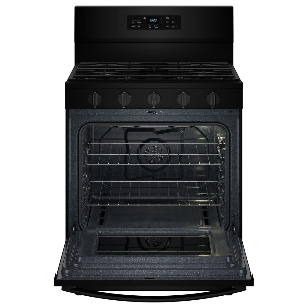 Whirlpool 5.0 Cu. Ft. Freestanding Gas Range with Air Cooking Technology in Black, , large
