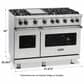 Viking Range 48" Natural Gas Range with 8 Burners in Stainless Steel, , large