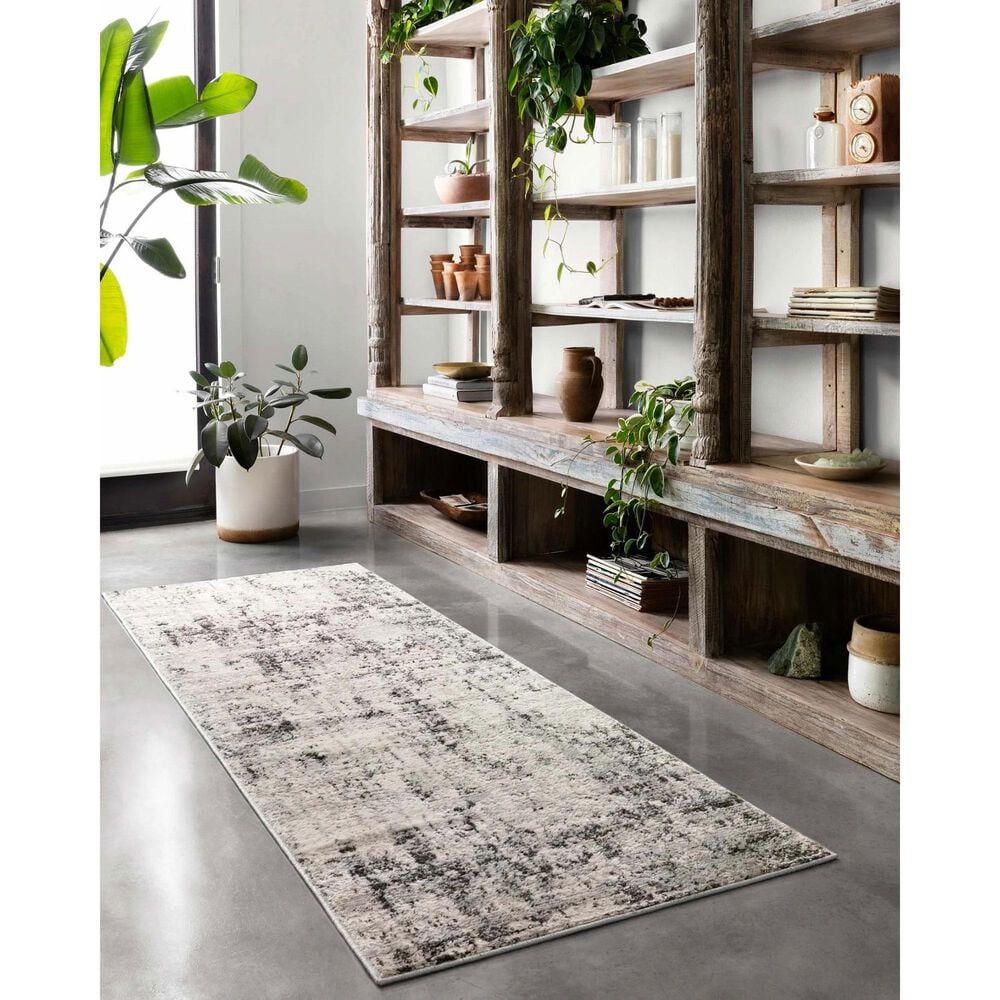 Loloi II Alchemy ALC-04 2&#39;8&quot; x 10&#39;6&quot; Silver and Graphite Runner, , large