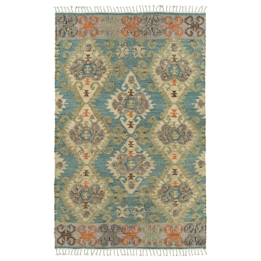 Kaleen Rugs Kaleen Rugs Alejandra 2"6" x 8" Blue, Natural, Grey, Green, Orange and Lilac Runner , , large