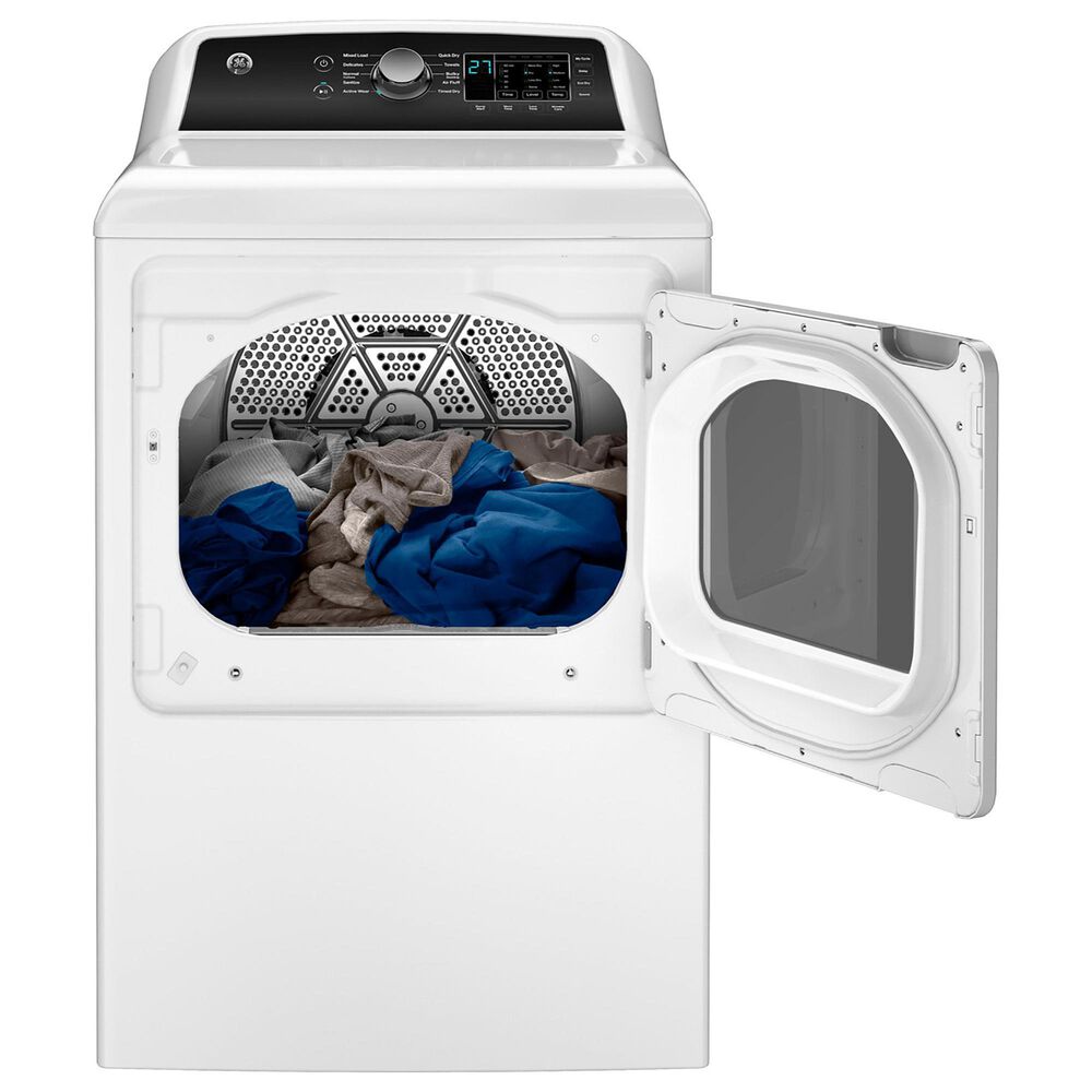GE Appliances 7.4 Cu. Ft. Smart Front Load Gas Dryer with Sensor Dry in White, , large