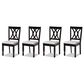 Baxton Studio Reneau Side Chair with Gray Cushion in Espresso Brown (Set of 4), , large