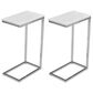 Jofran Aurora C-Table in Bianco White (Set of 2), , large