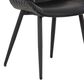 Linon Home Decor Edler Side Chair with Black Upholstery in Black (Set of 2), , large