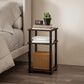 HOMLUX 3-Tier End Table in Columbia Walnut and Black, , large