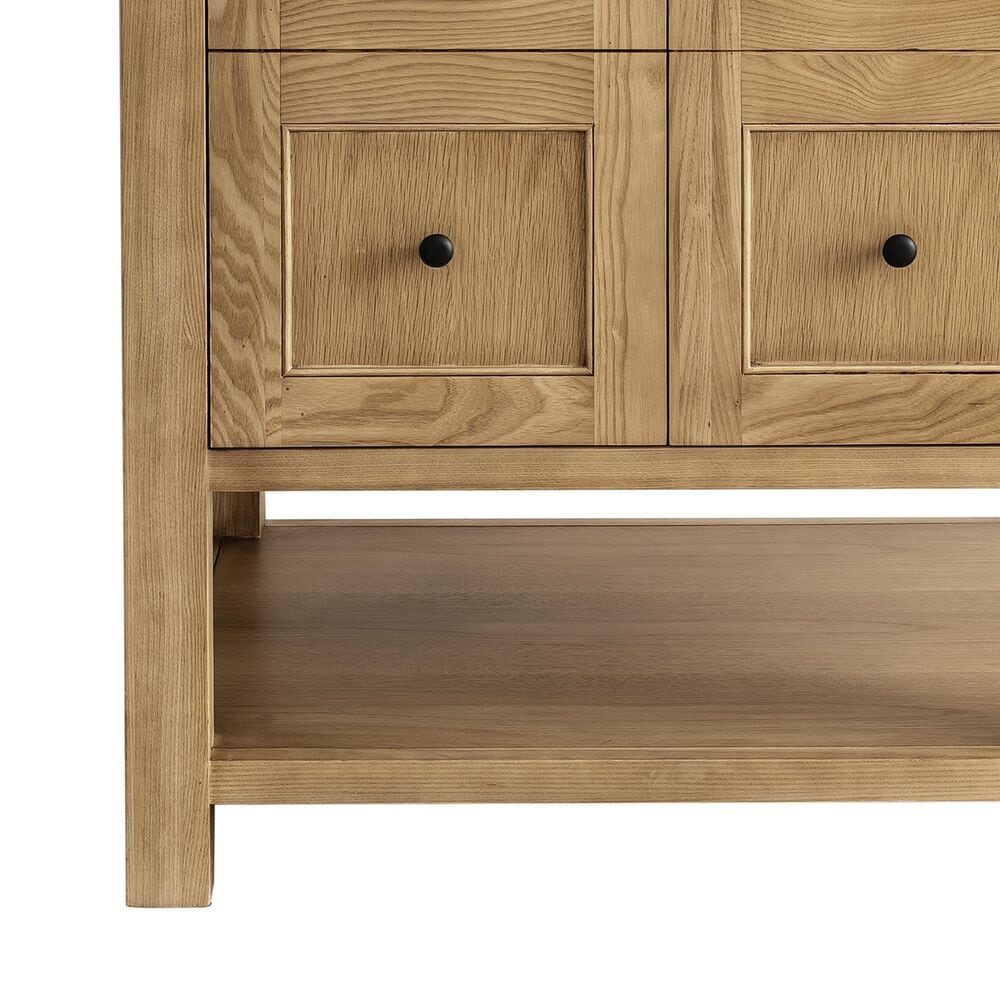 James Martin Vanities Breckenridge 30&quot; Single Bathroom Vanity in Light Natural Oak with Single Hole 3 cm White Zeus Quartz Top and Rectangular Sink, , large