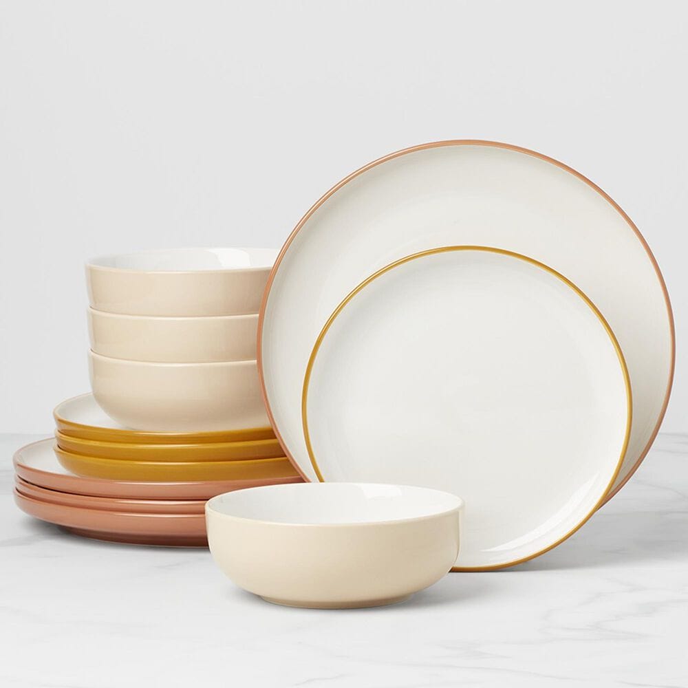 Oneida 24/7 Colors 12-Pice Dinnerware Set in Sun, , large