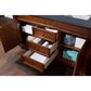 James Martin Vanities Brookfield 60" Double Bathroom Vanity in Warm Cherry with 3 cm Charcoal Soapstone Quartz Top and Rectangle Sink, , large