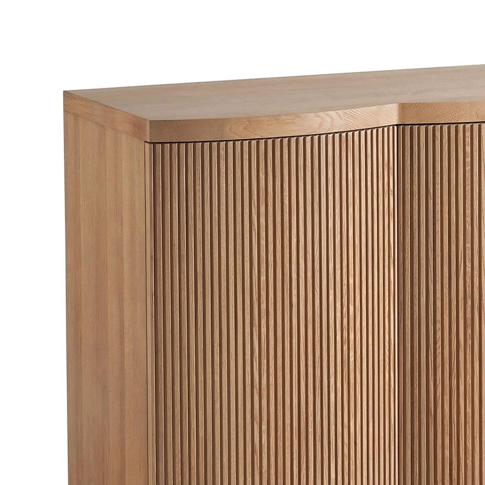 Furniture Worldwide Lumi 74&quot; Credenza in Light Brown, , large