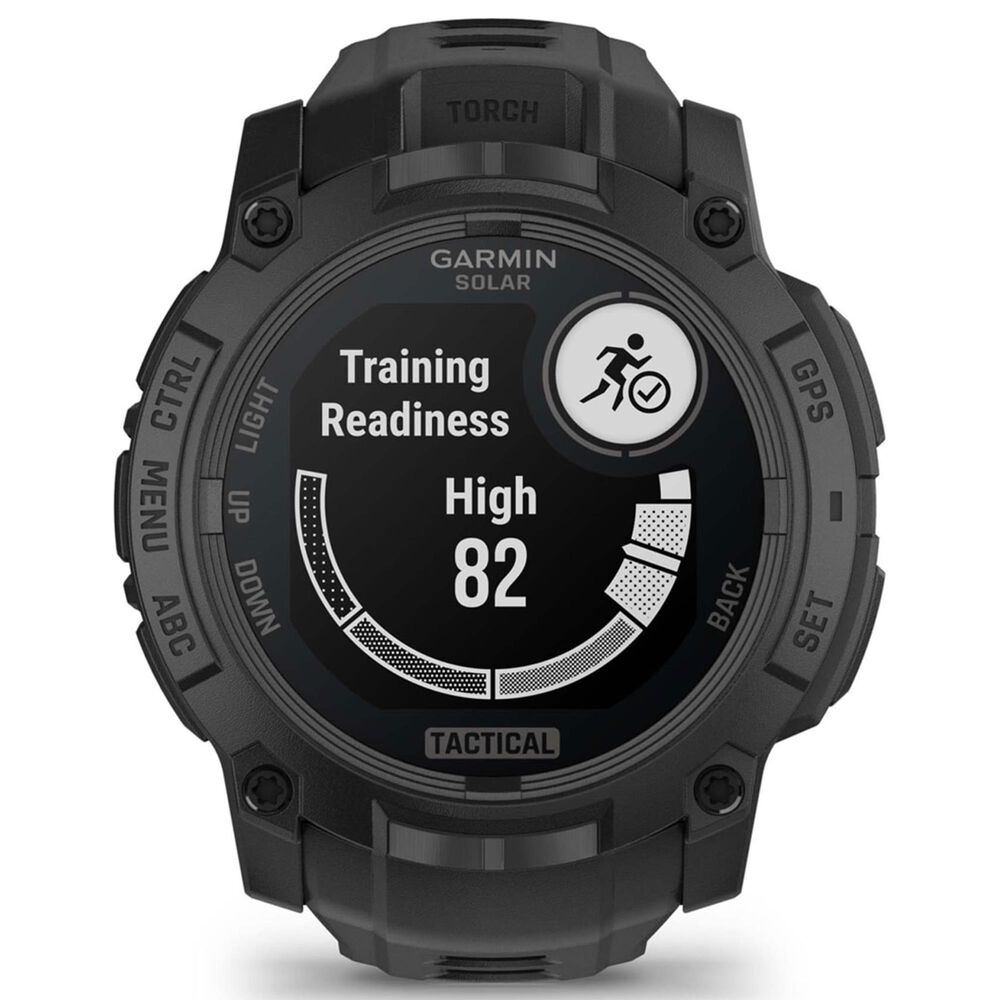 Garmin Instinct 3 Tactical Edition Solar Smartwatch 50mm Case with Silicone Sport Band in Black, , large
