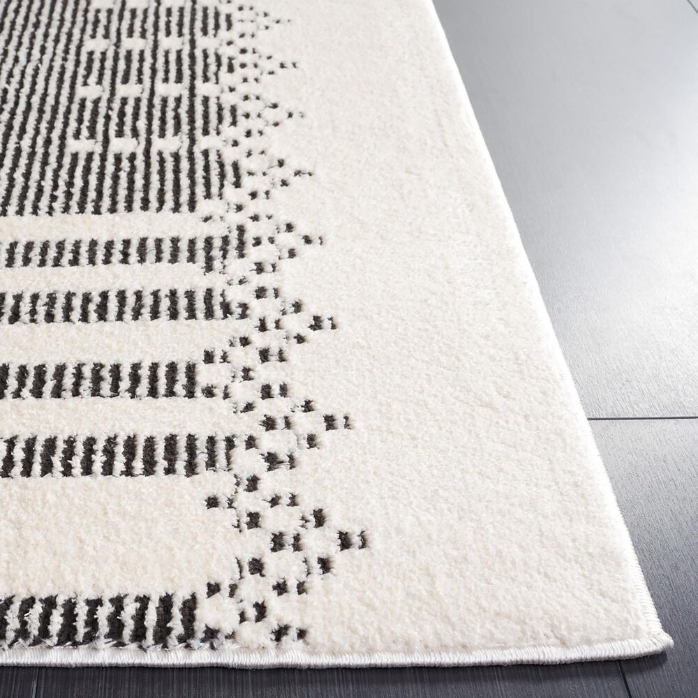 Safavieh Melody MEL106A 2&#39;2&quot; x 8&#39; Ivory and Black Runner, , large