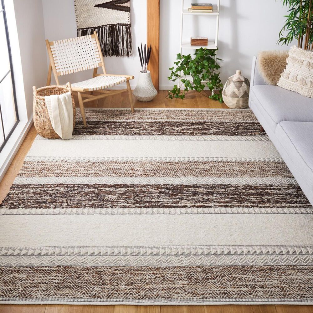 Safavieh Natura NAT326T 8&#39; x 10&#39; Brown and Ivory Area Rug, , large