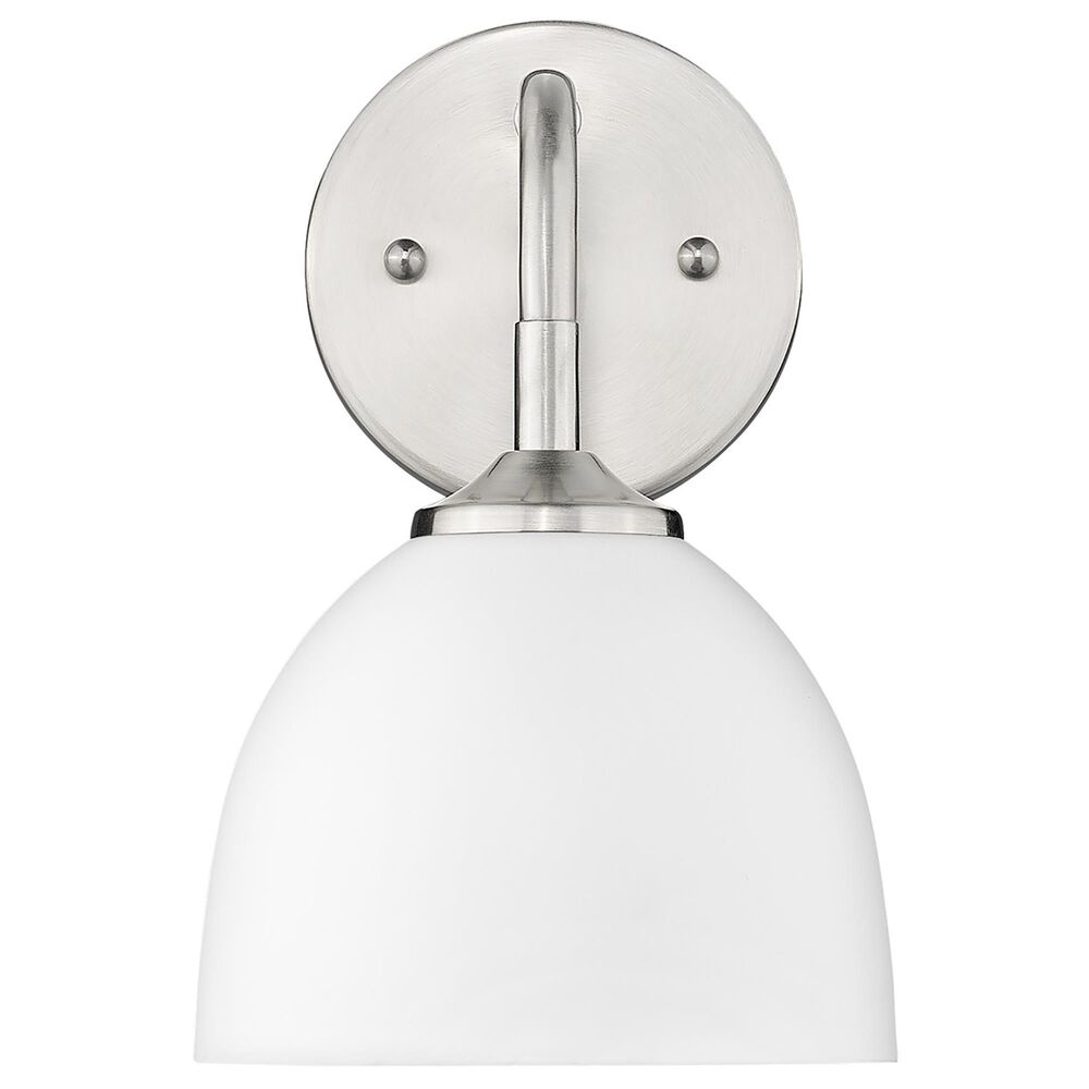 Golden Lighting Zoey 1-Light Wall Sconce in Pewter and White, , large