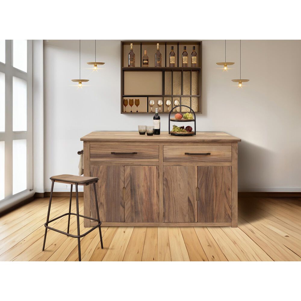 Fallridge Parota 4Door Kitchen Island in Natural Shop NFM