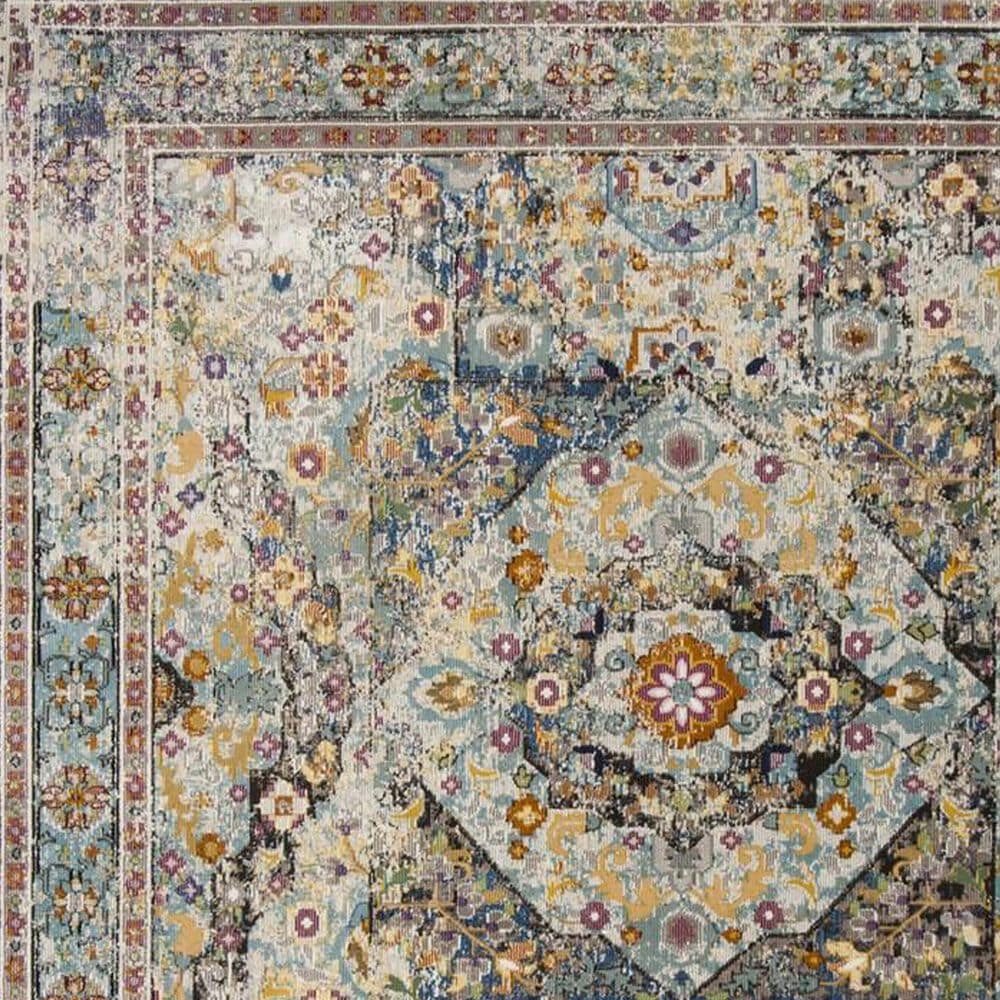 Safavieh Aria ARA199B 6&#39;6&quot; Square Blue and Multicolor Area Rug, , large