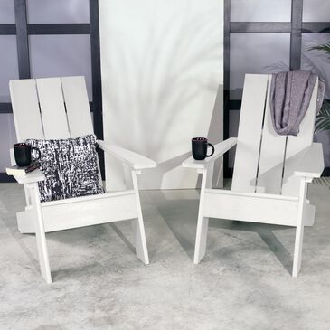 Highwood USA 2 Italica Modern Adirondack Chairs  in White , , large