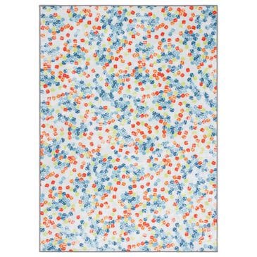 Safavieh Kids Playhouse Abstract 3"3" x 5"3" Ivory and Blue Rug, , large