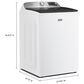 Maytag 5.2 Cu. Ft. Smart Pet Pro Top Load Agitator Washer and 7.4 Cu. Ft. Smart Electric Top Load Dryer Laundry Pair in White, , large