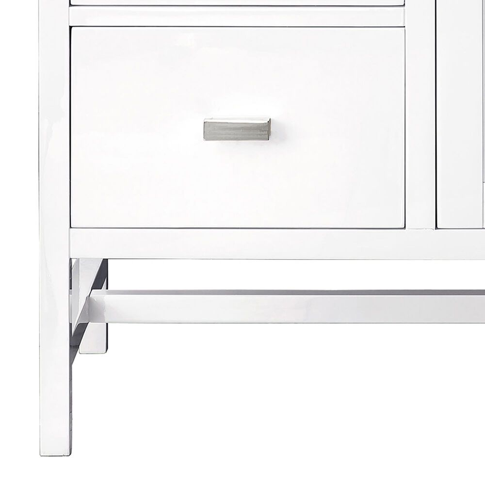James Martin Vanities Addison 36&quot; Single Bathroom Vanity in Glossy White with 3 cm Eternal Jasmine Pearl Quartz Top and Rectangular Sink, , large
