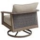 Ashley Harmony Headlands Outdoor Swivel Lounge Chair with Cushion in Natural and Gray, , large