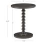 Linon Home Decor Aurora Round Side Table in Dark Grey, , large