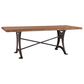 Home Trends & Design Organic Forge 94" Dining Table in Raw Walnut and Antique Zinc, , large