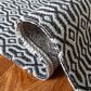 Safavieh Martha Stewart Cotton MSR411 2" x 8" Charcoal and Grey Runner, , large