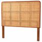Baxton Studio Caspia Queen Headboard in Light Honey and Red Teak, , large