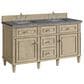 James Martin Vanities Lorelai 60" Double Vanity in Whitewashed Oak with 3 cm Parisien Bleu Quartz Top, , large