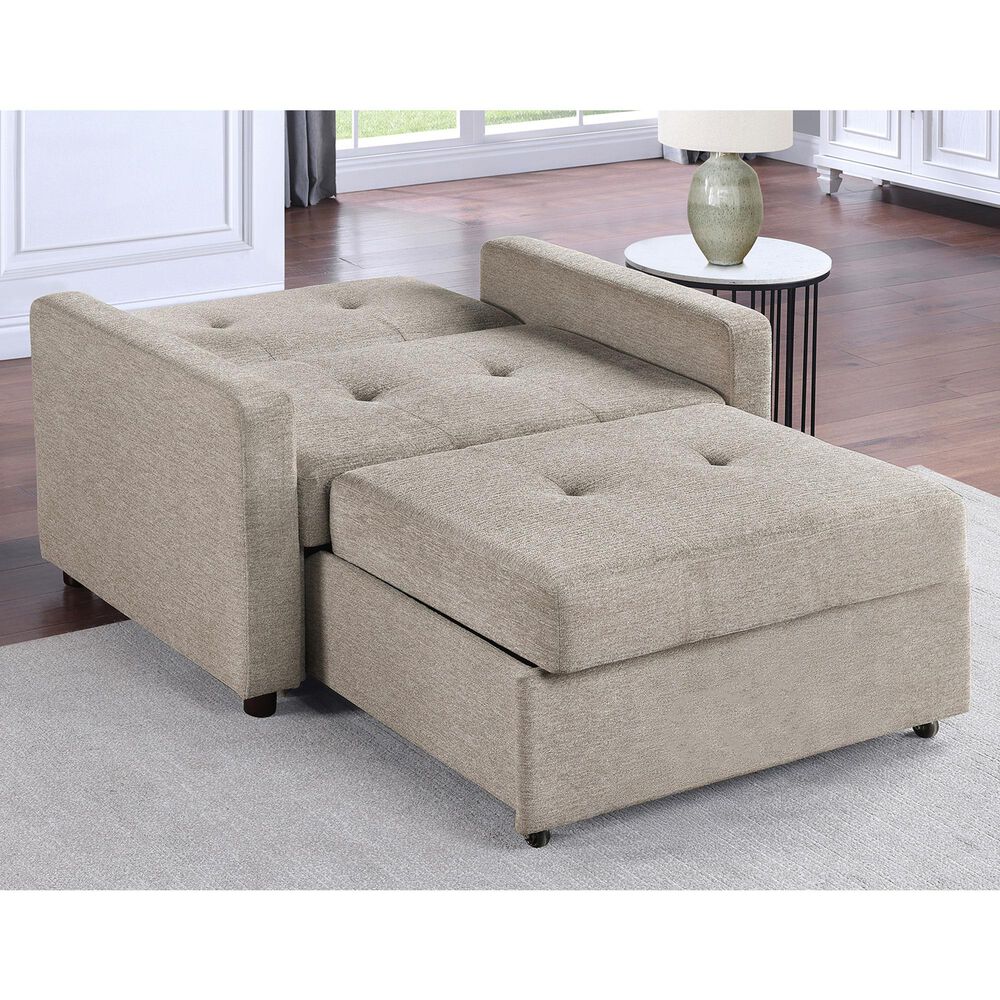 Steve Silver Convertible Sleeper Chair in Tan, , large