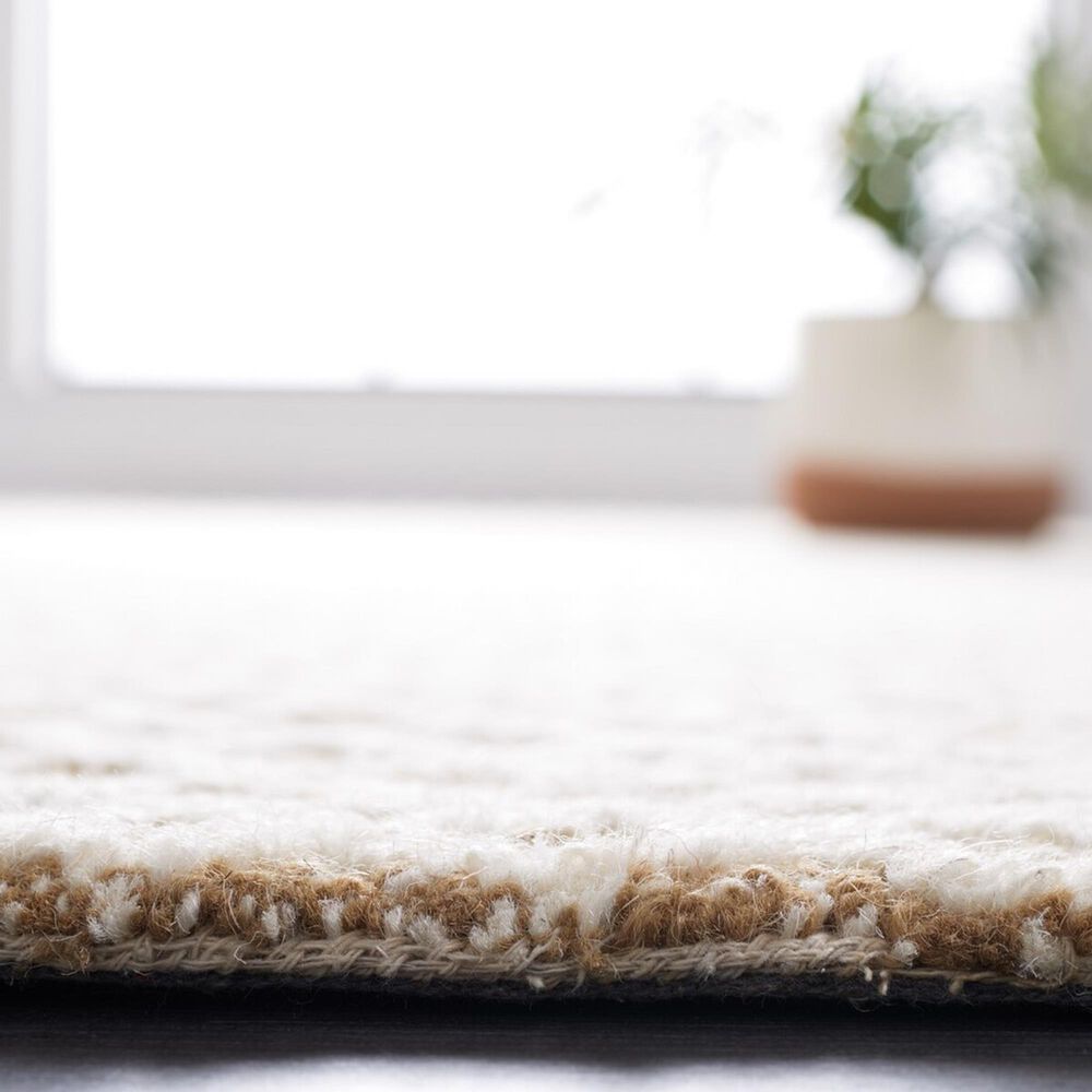 Safavieh Micro-Loop Geometric 4&#39; x 6&#39; Beige and Ivory Area Rug, , large
