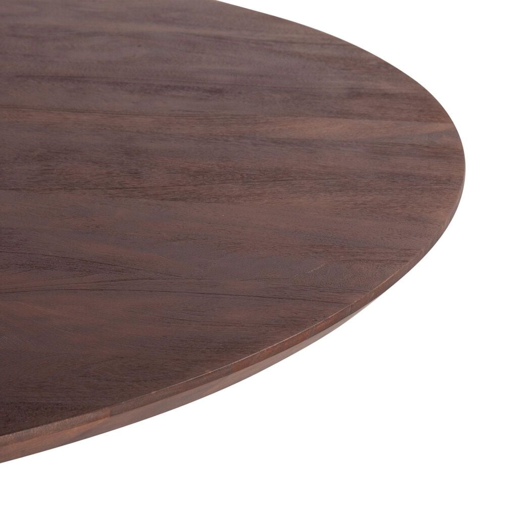 Home Trends &amp; Design Cambridge Pedestal Dining Table in Matte Brown, , large