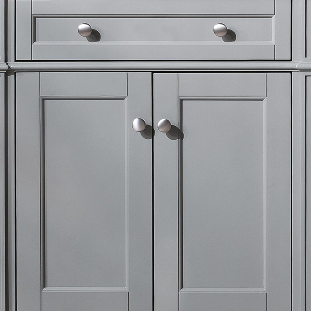 James Martin Vanities Brittany 72&quot; Double Bathroom Vanity in Urban Gray with 3 cm White Zeus Quartz Top and Rectangular Sinks, , large