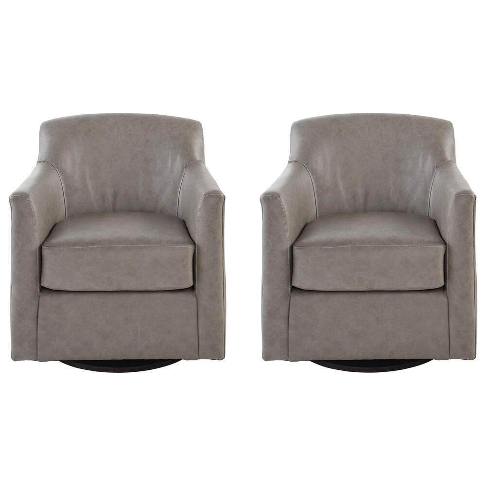 Ashley Bradney Swivel Accent Chair in Fossil (Set of 2), , large