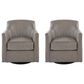 Ashley Bradney Swivel Accent Chair in Fossil (Set of 2), , large