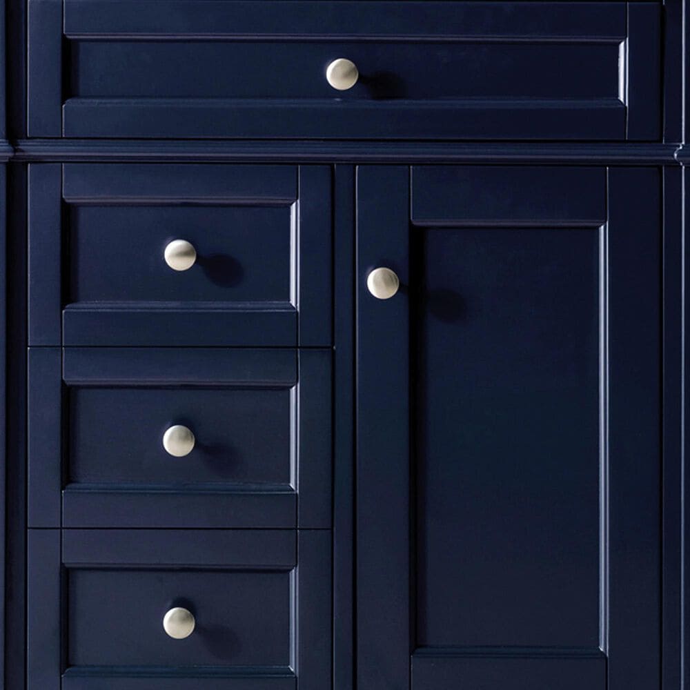 James Martin Vanities Brittany 30&quot; Single Bathroom Vanity in Victory Blue with 3 cm Victorian Silver Quartz Top and Rectangular Sink, , large