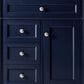 James Martin Vanities Brittany 30" Single Bathroom Vanity in Victory Blue with 3 cm Victorian Silver Quartz Top and Rectangular Sink, , large