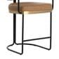 37B Jalen Counter Stool with Milliken Cognac Cushion in Black and Gold, , large