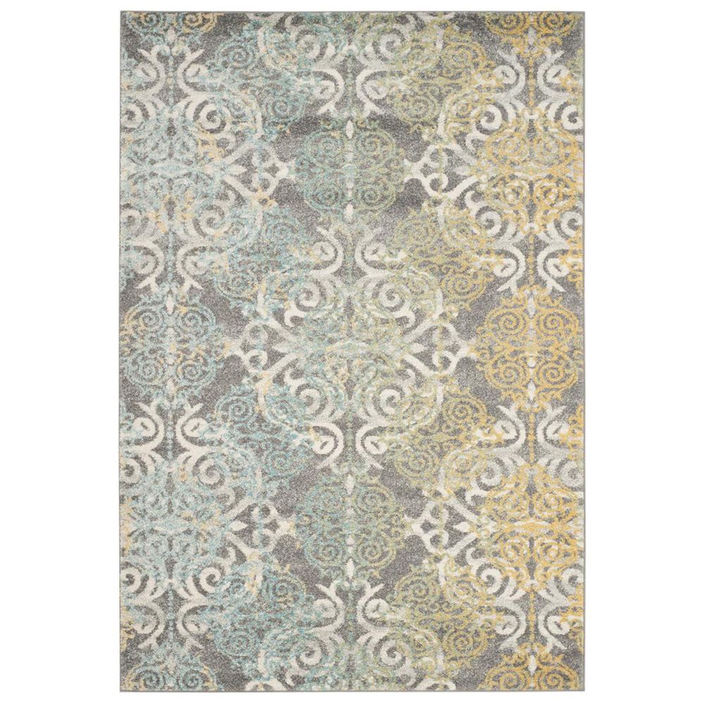 Safavieh Evoke EVK230D-5 5&#39;1&quot; x 7&#39;6&quot; Grey/Ivory Area Rug, , large