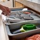 Joseph Joseph DrawerStore Expanding Tiered Cutlery, Utensil, Gaget and Knife Organizer in Grey and Stone, , large