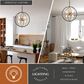 Vaxcel International Co. Ltd. Estelle 6-Light Pendant in Natural Brass and Matte Black, , large