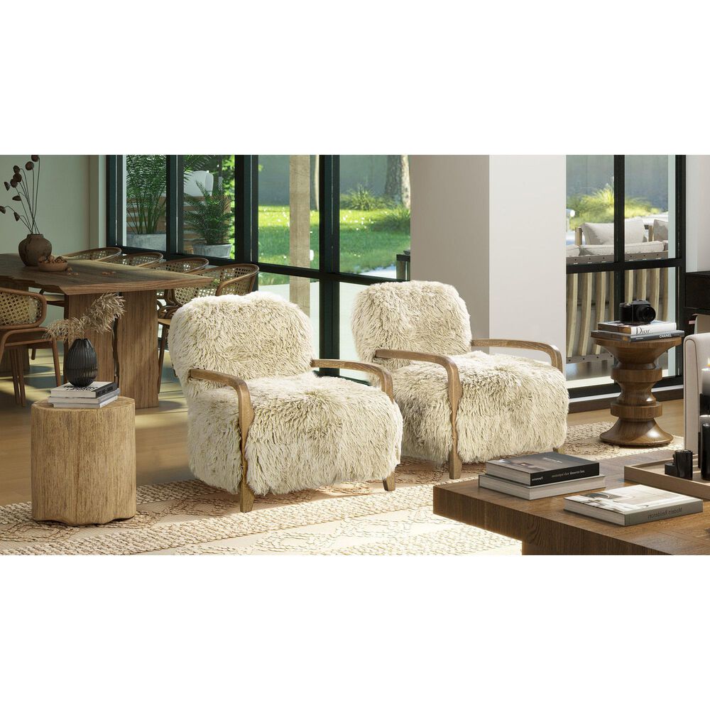 Jennifer Taylor Home Enchante Accent Chair in Taupe Beige, , large